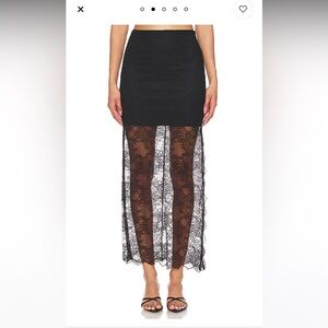 Alice and Olivia IYANNA LACE MAXI SKIRT